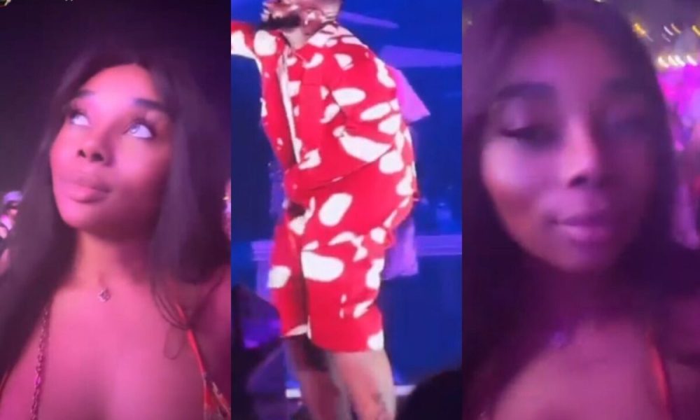 Davido's Alleged Pregnant Side Chic, Ivanna Bay Attends His Show In Portugal[Video]