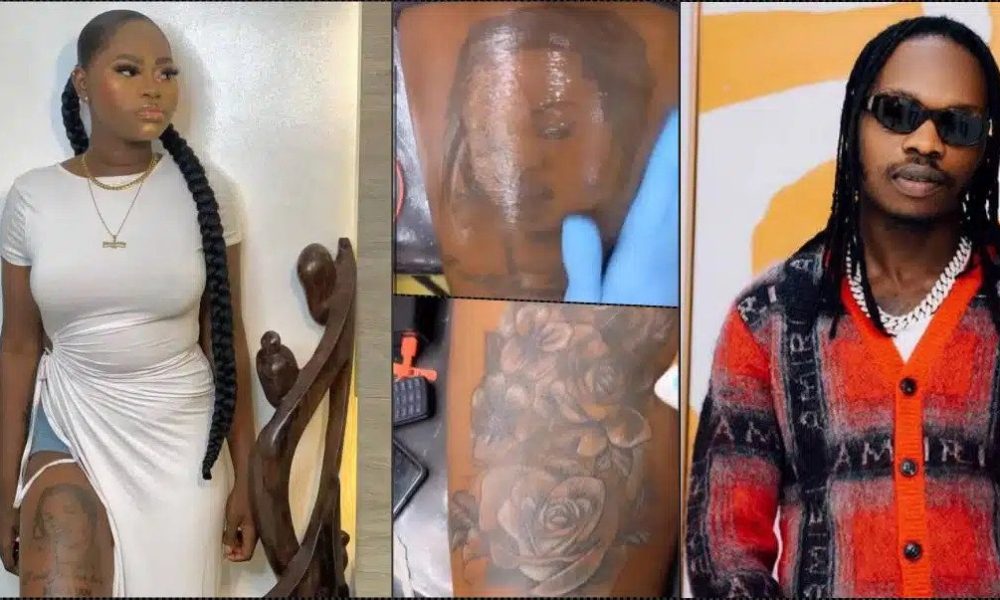 Mandy Kiss Removes Naira Marley's Tattoo From Her Thigh, Urges People To Enjoy Their Lives [Video]