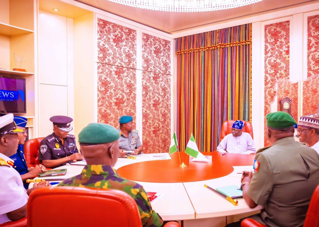 Tinubu Holds First Meeting With NSA, Service Chiefs In Abuja 1