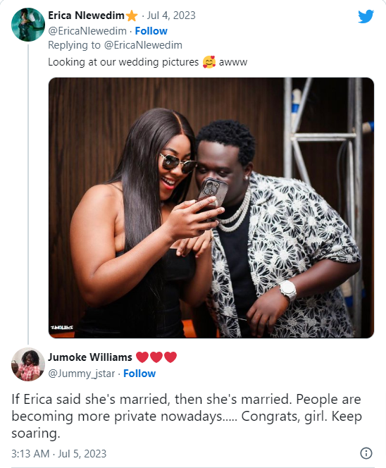 Erica Nlewedim Reveals She's Married To Wande Coal, Celebrates One Year Wedding Anniversary 9 Erica Nlewedim Reveals She's Married To Wande Coal, Celebrates One Year Wedding Anniversary
