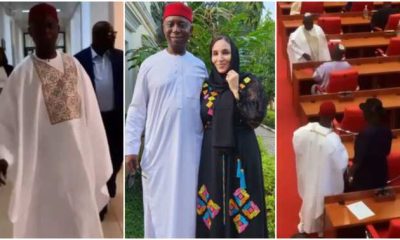 Ned Nwoko’s Moroccan Wife, Laila Charani Reacts As He Resumes Office As Nigerian Senator [Video]