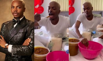 Enioluwa Delighted As Friends Surprises Him With Beans And Garri On His Birthday [Video]