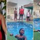 Mercy Johnson And Her Kids Replicate Little Mermaid Movie In Swimming Pool [Video]