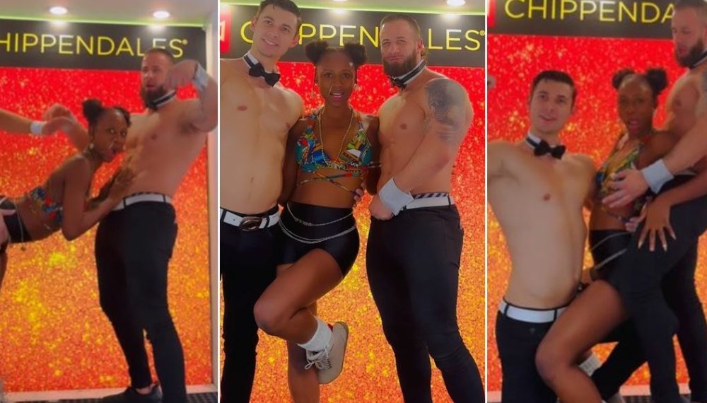 Korra Obidi Gets Cozy With Muscular Models During Intimate Photoshoot [Video]