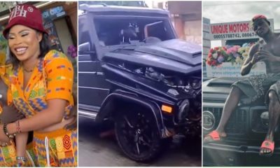“I'm A Happy Woman” - Portable’s Wife Reacts As He Damages His New G-Wagon In Ghastly Accident