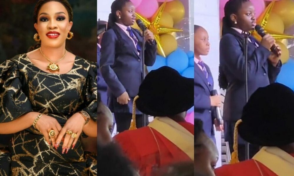 Mosun Filani Reacts As Her 'Shy Daughter' Gives Graduation Speech In French [Video]