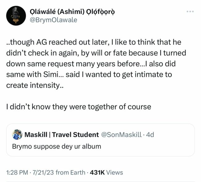 I Didn't Collaborate With Simi Because She Refused To Have Sex With Me - Brymo Reveals