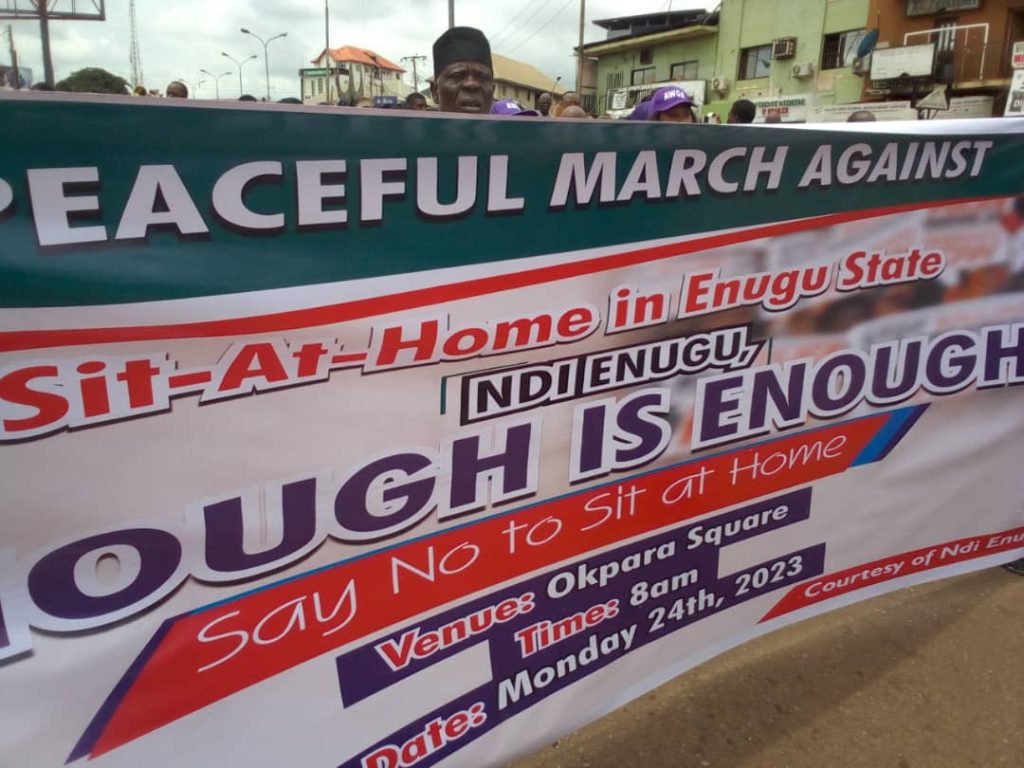 VIDEO: 'No More Sit-At-Home' - Enugu Residents Resist Factional IPOB 2