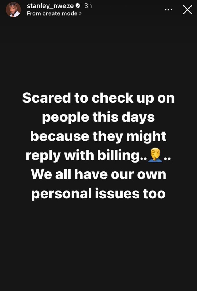 Actor Stanley Nweze Reveals Why Checking On People Is Scary Nowadays