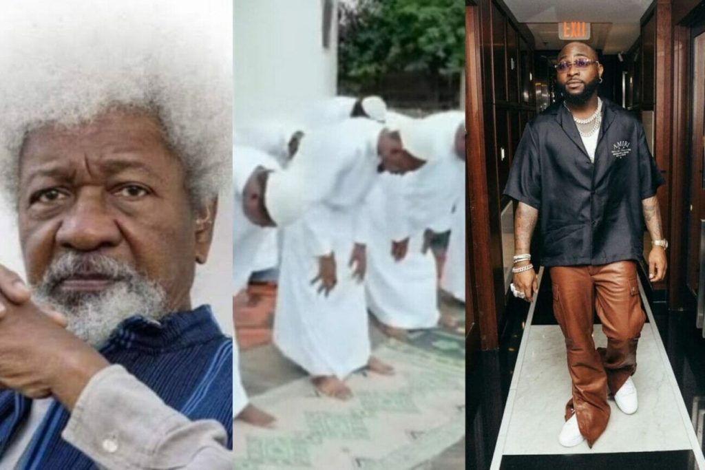 "He Doesn't Need To Apologize" - Wole Soyinka Defends Davido Amid Muslim Backlash