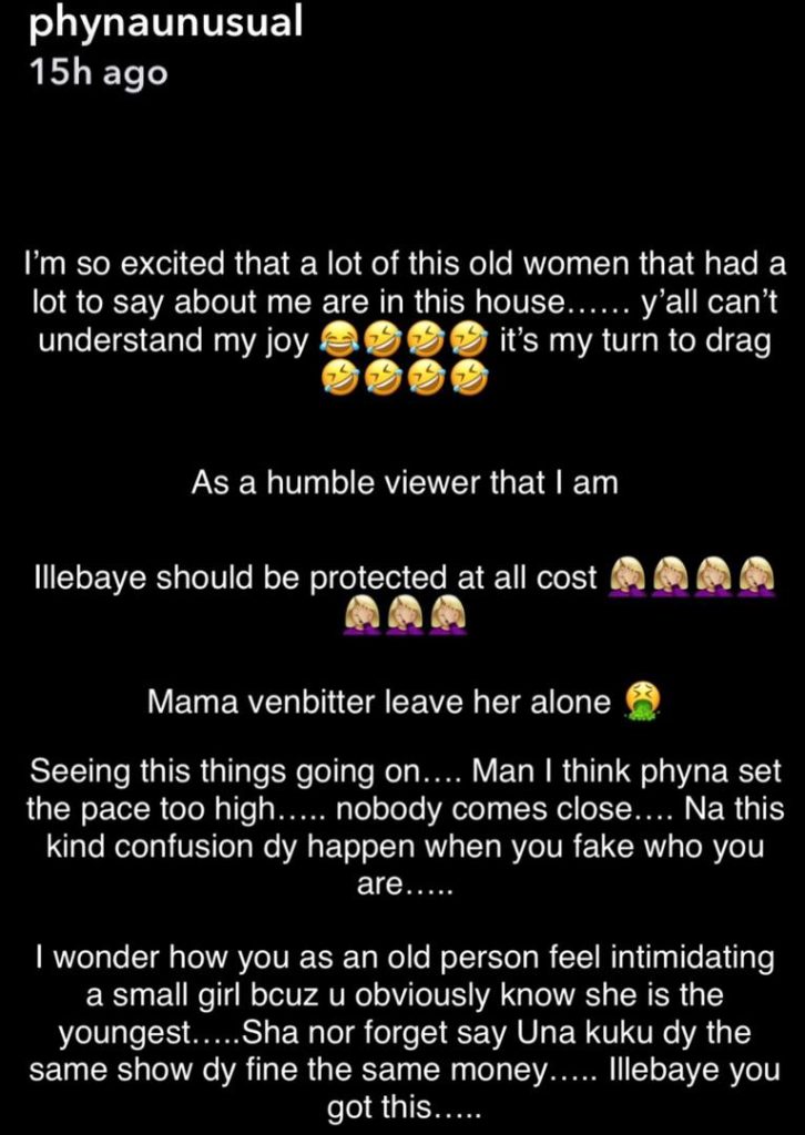 BBNaija All Stars: It's My Turn To Drag These Old Women That Had A Lot To Say About Me - Phyna 6 BBNaija All Stars: It's My Turn To Drag These Old Women That Had A Lot To Say About Me - Phyna