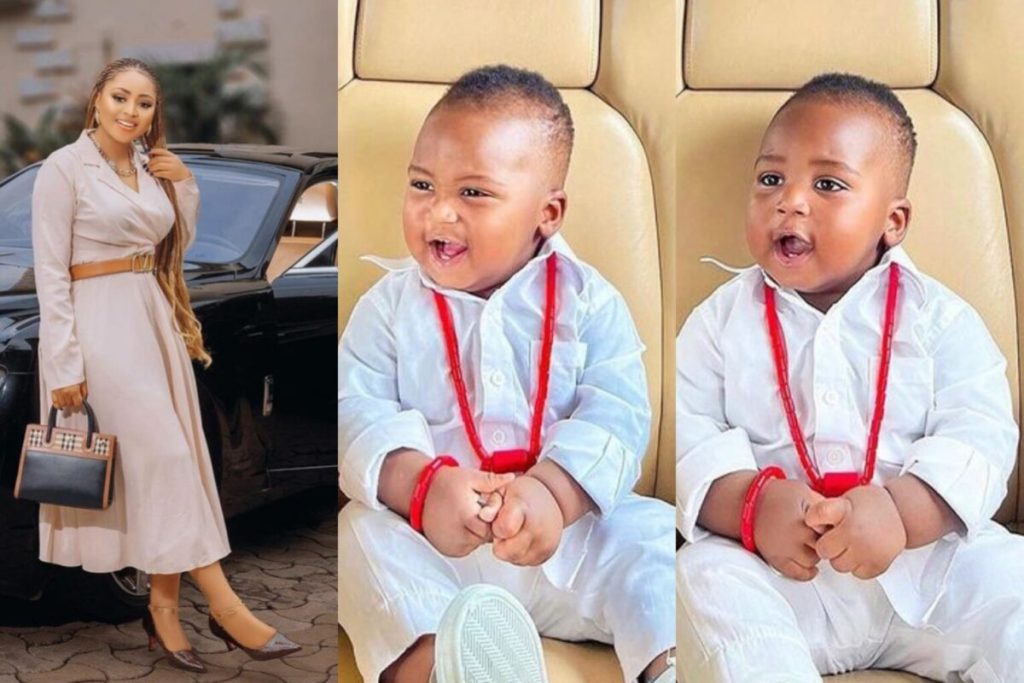 “My Sweetest Little Boy” - Regina Daniels Gushes Over Her Second Son With Ned Nwoko