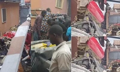 Four Rescued As Helicopter Crashes With Building, Bursts Into Flames In Lagos