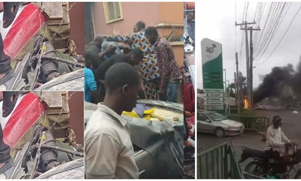 Watch The Moment A Helicopter Crashed In Lagos [Video]