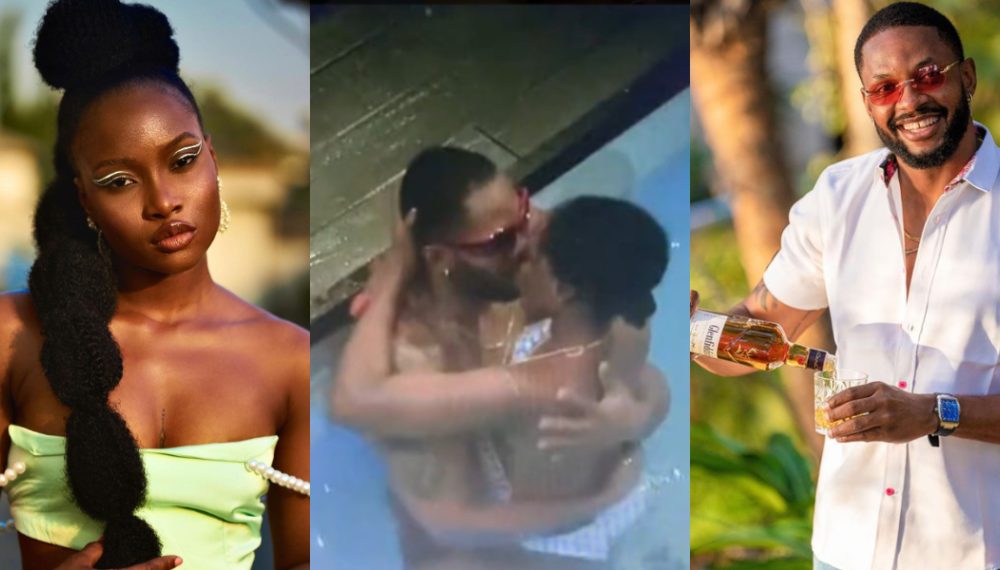 BBNaija All Stars: Cross And Ilebaye Share Long Passionate Kiss During Pool Party [Video]