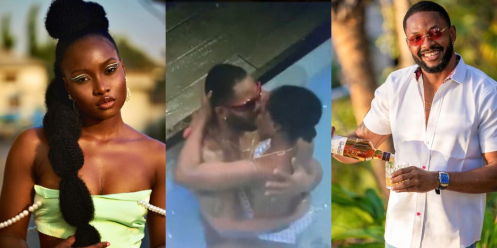 BBNaija All Stars: Cross And Ilebaye Share Long Passionate Kiss During Pool Party [Video]