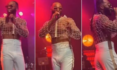 Flavour Stir Reactions Over His Outfit During Stage Performance In London [Video]