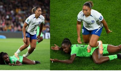 England vs Nigeria: Watch Moment Lauren James Stepped On Michelle Alozie [Video]