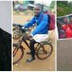 “Turn Around, I’m Not Home” - Davido Tells Fan Riding On Bicycle From Benue To Lagos To Meet Him