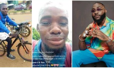 “I’m Not Going Back” – Says Fan Cycling From Benue To Meet Davido In Lagos