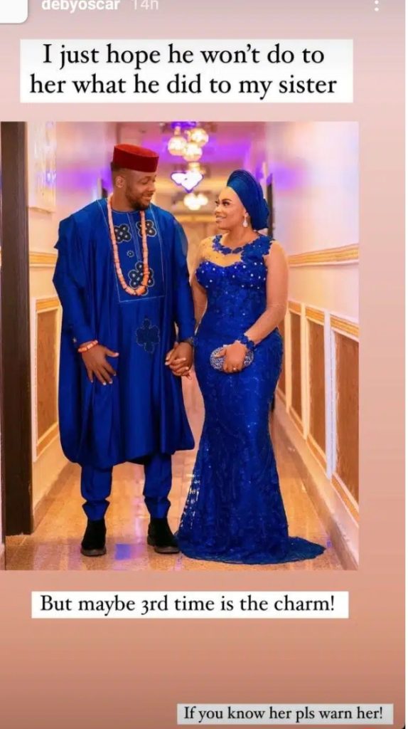 Deby Oscar Warns As Sister’s Abusive Ex-Husband Is Set To Remarry For The 3rd Time