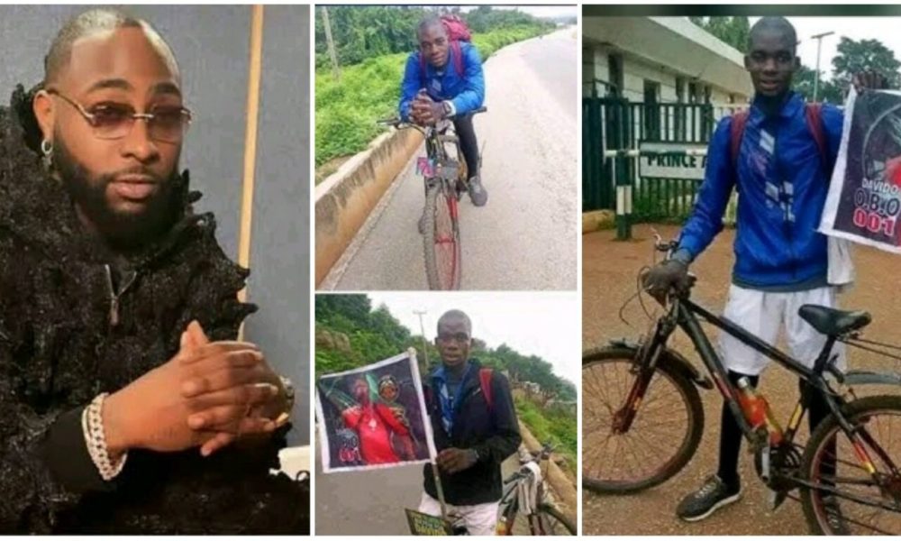 "Meeting Davido Worth More Than Money" - Benue Cyclist Insists On Ridding To Lagos