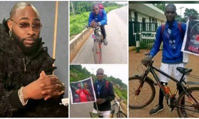 "Meeting Davido Worth More Than Money" - Benue Cyclist Insists On Ridding To Lagos