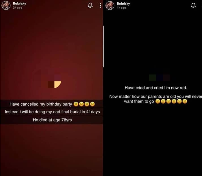 "I’m Tired Of Crying" - Bobrisky Says As He Cancels Birthday Plans After His Father’s Death