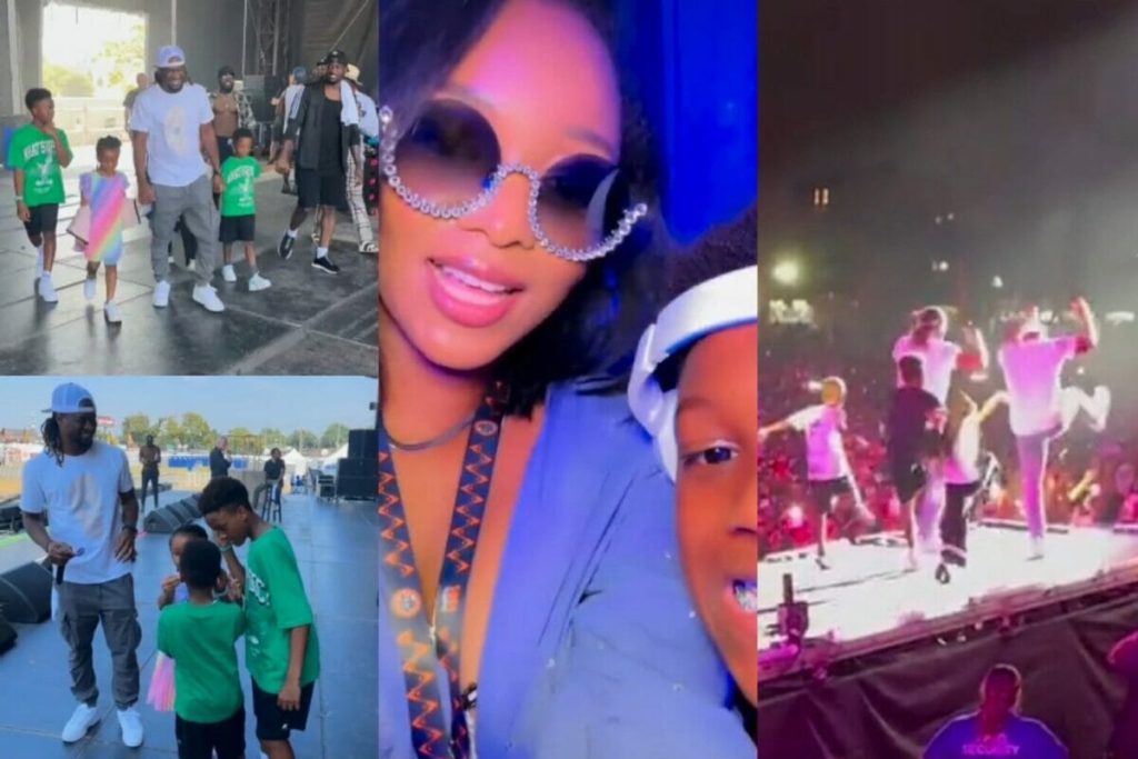 Anita Okoye Reacts As Her Children Joins Ex-Husband, Paul Okoye On Stage [Video]