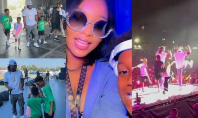 Anita Okoye Reacts As Her Children Joins Ex-Husband, Paul Okoye On Stage [Video]