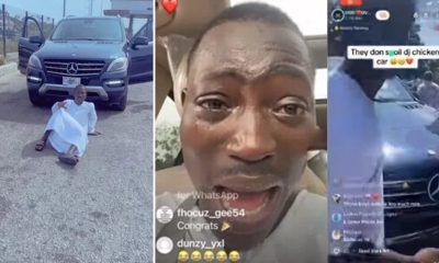 Area Boys Damage DJ Chicken’s New Mercedes Benz During Clash In Lagos [Video]