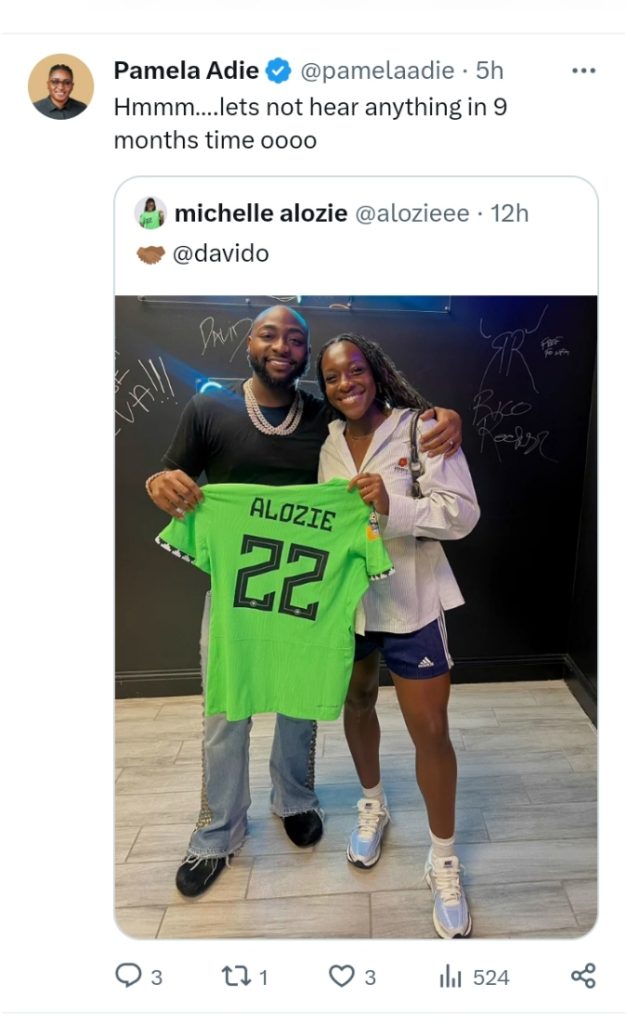 "I Reject Any Spirit Of Babymama" - Nigerians Reacts As Davido Links Up With Michelle Alozie