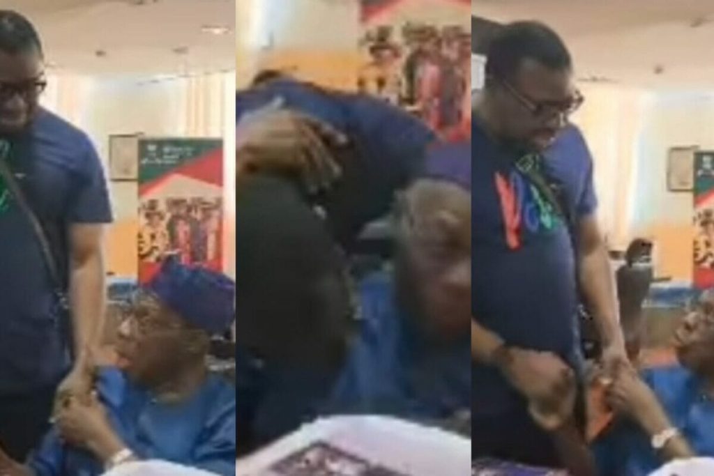 Ali Baba Pays Courtesy Visit To Olusegun Obasanjo In Abeokuta [Video]