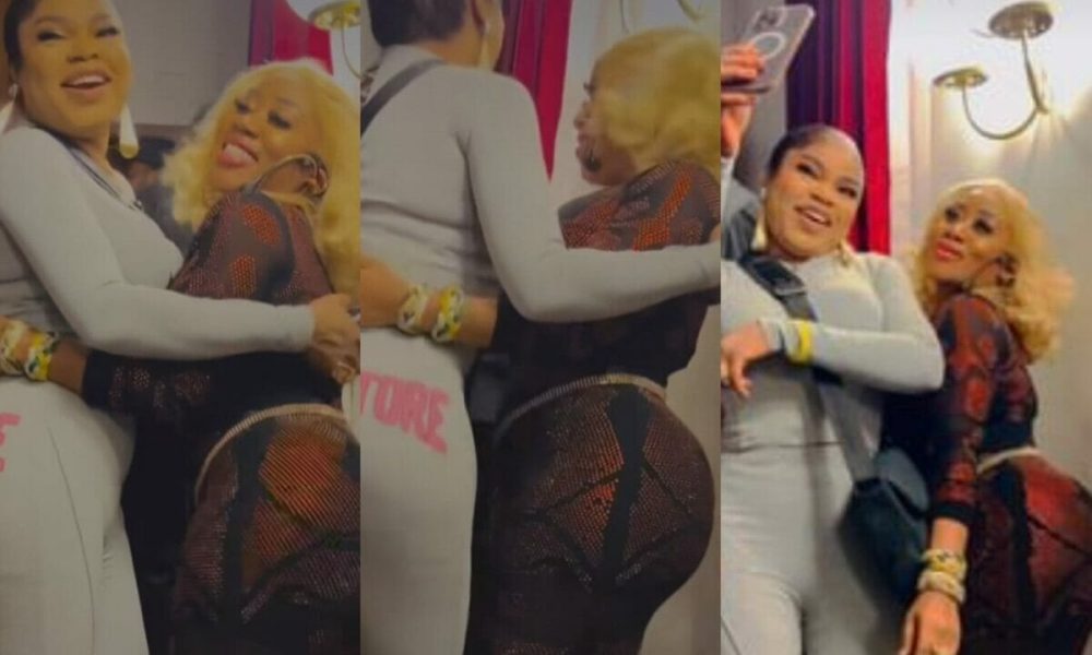 Moyo Lawal Links Up With Bobrisky, Defends Him As He Flaunts His New Backside [Video]