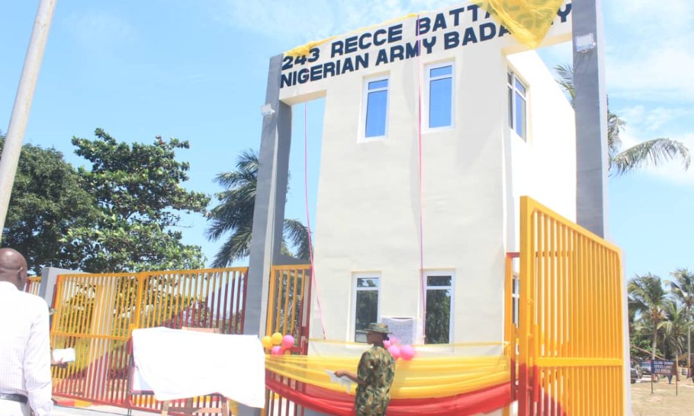 GOC 81 Division commissions 243 Battalion Barracks Main Gate 1