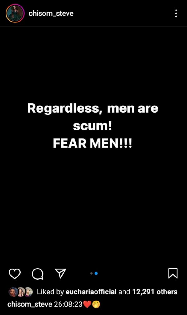 "Men Are Scum, Fear Them" – Chisom Steve Says After Her Introduction Ceremony With Fiance [Video]