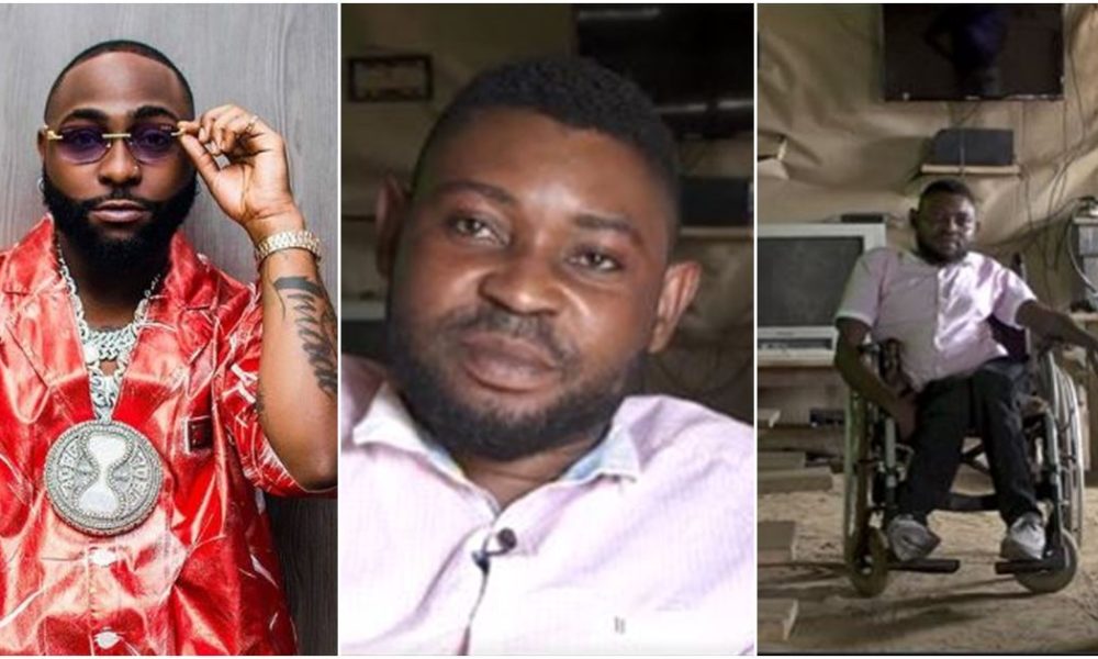 “Send Me His Account Number” – Davido Reaches Out To Physically Challenged Man [Video]