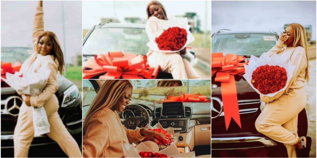 “Happiness Want To Kill Me” – Caramel Plugg Say As She Acquires New Mercedes Benz [Photos]