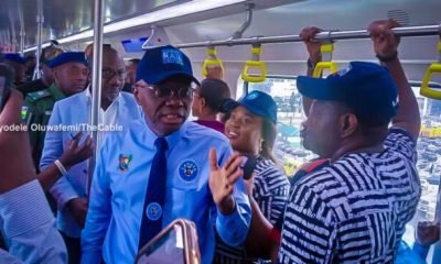 Governor Sanwo-Olu Joins Passengers For Inaugural Ride Of Lagos Blue Rail [Photos]