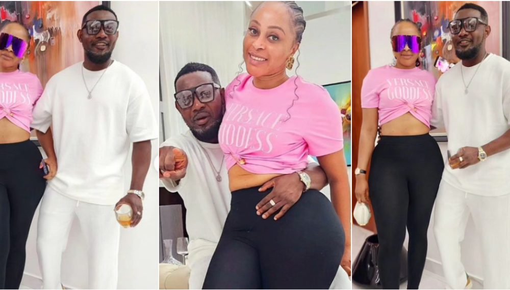 AY Makun Reacts As Fan Accuses His Wife, Mabel Of Enhancing Her Backside