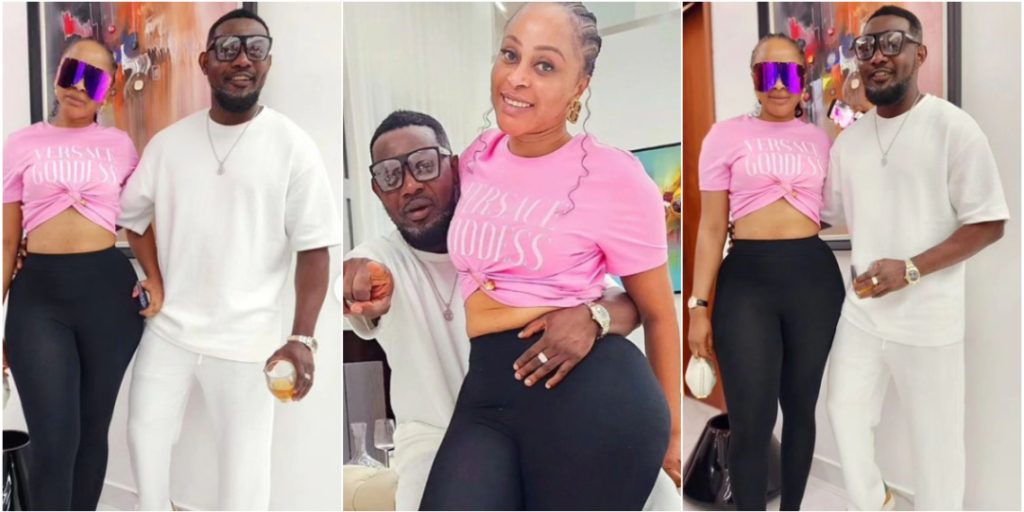 AY Makun Reacts As Fan Accuses His Wife, Mabel Of Enhancing Her Backside