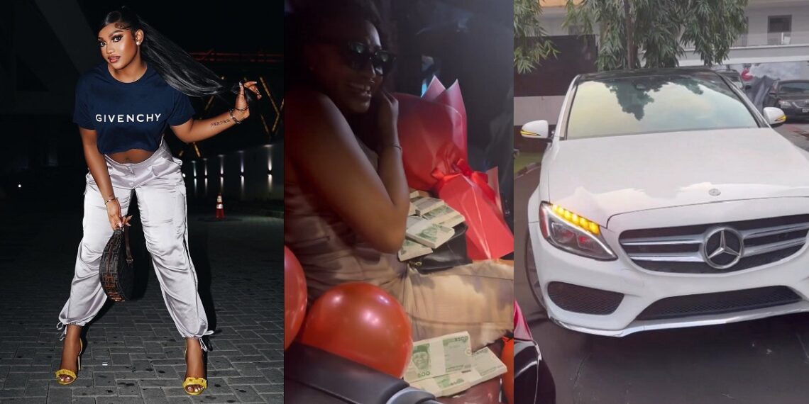 BBNaija Star, Chomzy Gifted Mercedes Benz, Bundles Of Naira Notes By Her Boyfriend [Video]