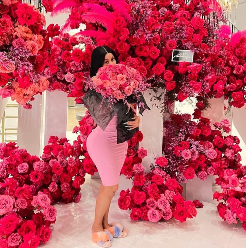 Cardi B Flaunts Lavish Anniversary Flowers From Husband Offset [Photos/Video]