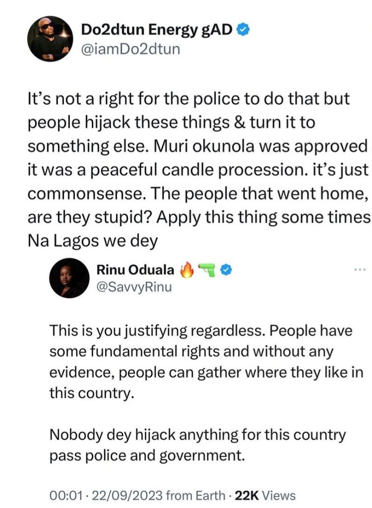 OAP Dotun And Rinu Oduala Clash Over Police Teargas At Mohbad's Memorial 1