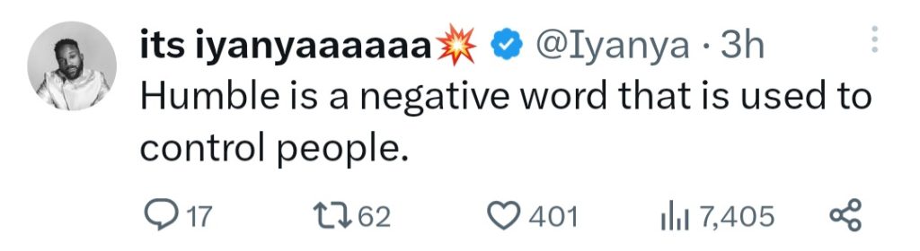 "Humble Is A Negative Word That Is Used To Control People” - Iyanya