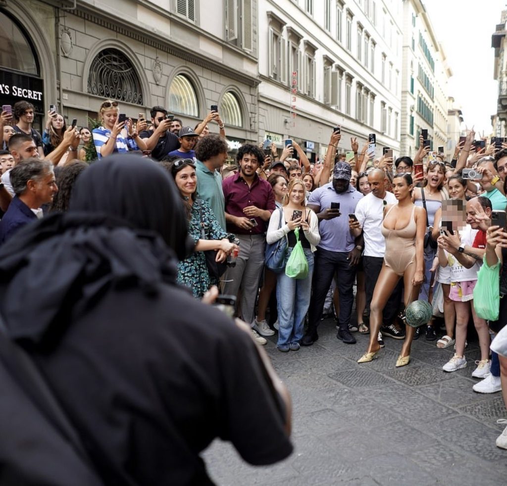 Kanye West Causes Frenzy As He Directs Wife, Bianca Censori To Pose In Front Of Excited Locals [Photos]