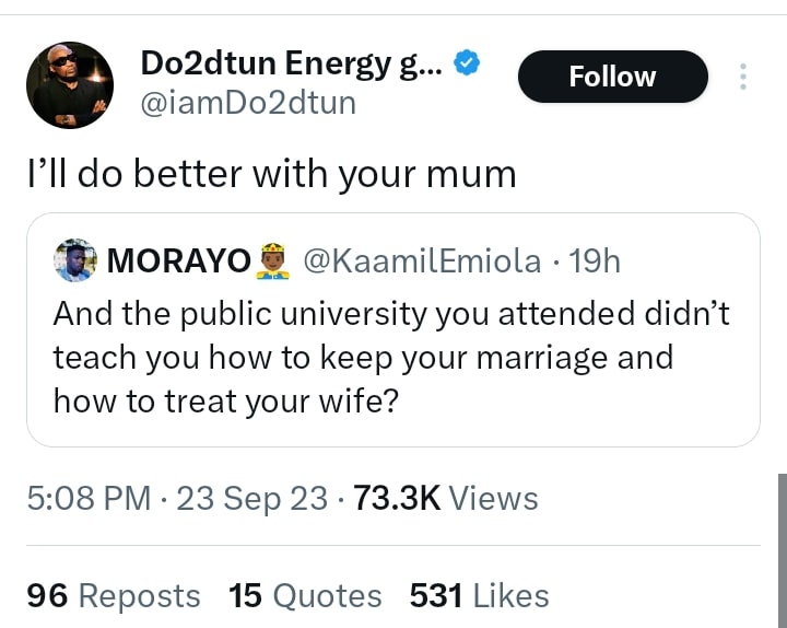 "I'll Do Better With Your Mum" - OAP Do2dtun Slams Man Who Mocked Him Over His Failed Marriage
