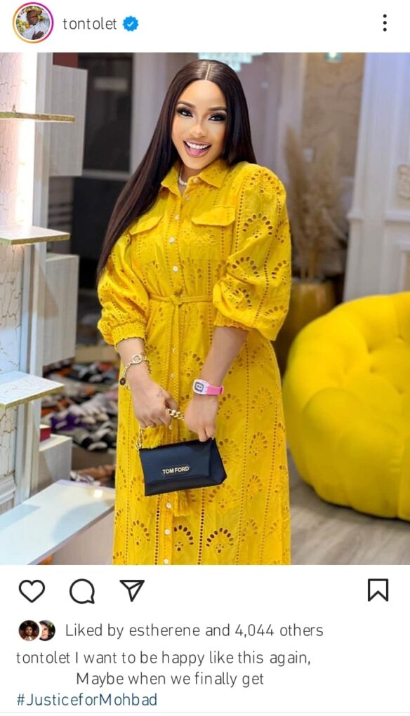 I Maybe Happy Again When We Finally Get Justice For Mohbad - Tonto Dikeh 