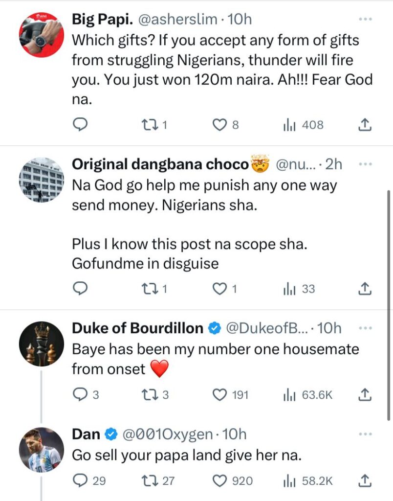 Ilebaye Reacts After Being Criticized For Sharing Her Account Details For Fans’ Donations After Winning N120 Million