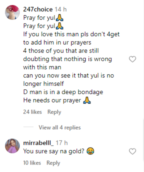 Netizens Reacts As Yul Edochie Flaunts Matching Gold Chain For Him And Judy Austin 4 Yul Edochie Flaunts Matching Gold Chain Given To Min And Judy Austin